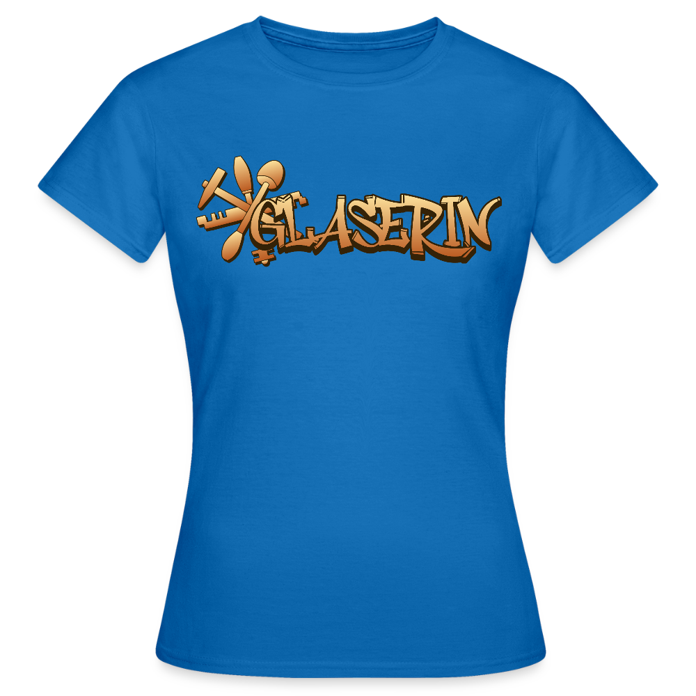 Frauen T-Shirt "Glaserin" Royalblau Frauen T-Shirt