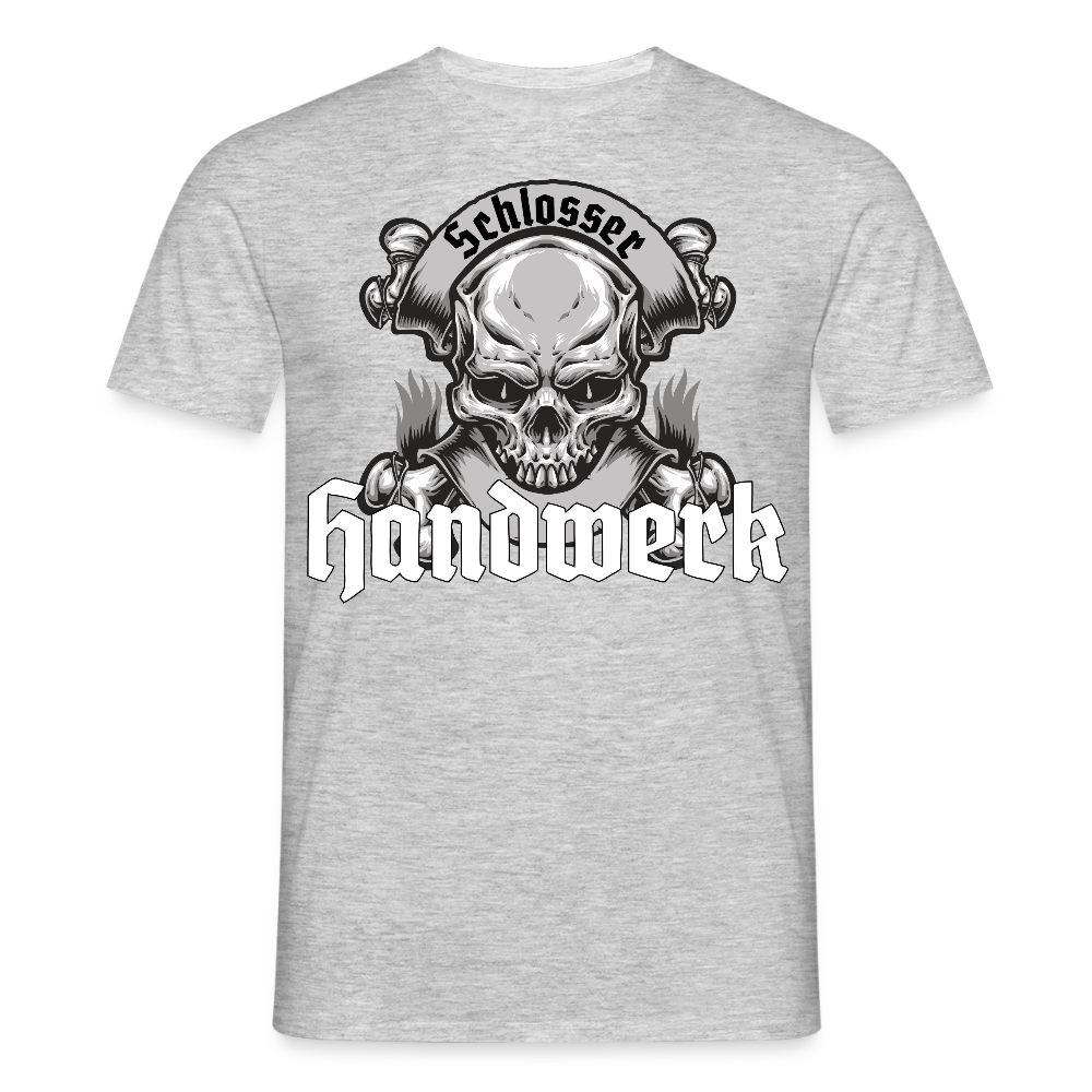 Unisex T-Shirt "Skull-Schlosser" Grau meliert Männer T-Shirt