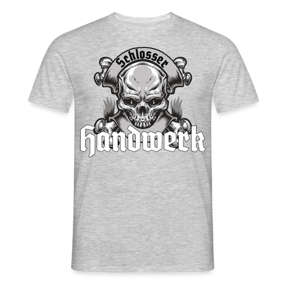 Unisex T-Shirt "Skull-Schlosser" Grau meliert Männer T-Shirt
