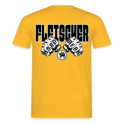 Unisex T-Shirt "Fleischer" (beidseitig bedruckt) Gelb Männer T-Shirt