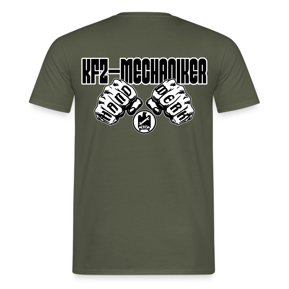 Unisex T-Shirt "KFZ-Mechaniker" von Spreadconnect, graues Männer T-Shirt mit Mechaniker-Design, bequem und lässig.