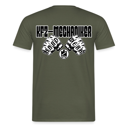 Unisex T-Shirt "KFZ-Mechaniker" von Spreadconnect, graues Männer T-Shirt mit Mechaniker-Design, bequem und lässig.