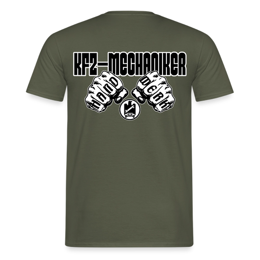 Unisex T-Shirt "KFZ-Mechaniker" von Spreadconnect, graues Männer T-Shirt mit Mechaniker-Design, bequem und lässig.