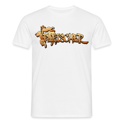 Unisex T-Shirt "Fleischer" Weiß Männer T-Shirt