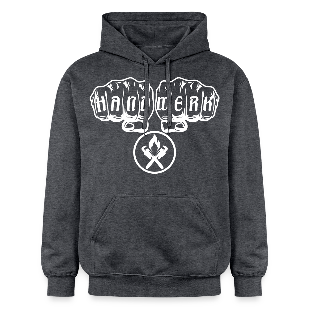 Gildan Unisex Softstyle® "Heizungsbauer" Dunkelgrau meliert Gildan Unisex Softstyle® Midweight Hoodie