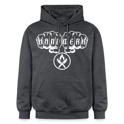 Gildan Unisex Softstyle® "Heizungsbauer" Dunkelgrau meliert Gildan Unisex Softstyle® Midweight Hoodie