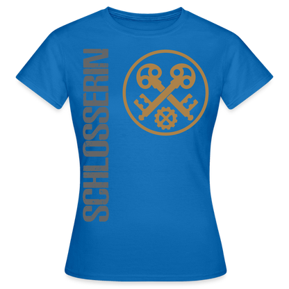 Frauen T-Shirt "Schlosserin" Royalblau Frauen T-Shirt