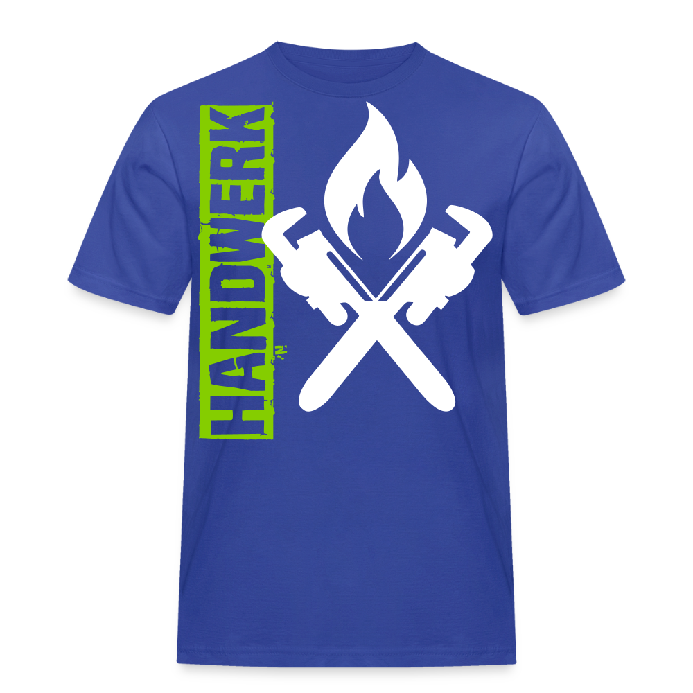 Unisex Workwear T-Shirt "Heizungsbauer" Royalblau Männer Workwear T-Shirt