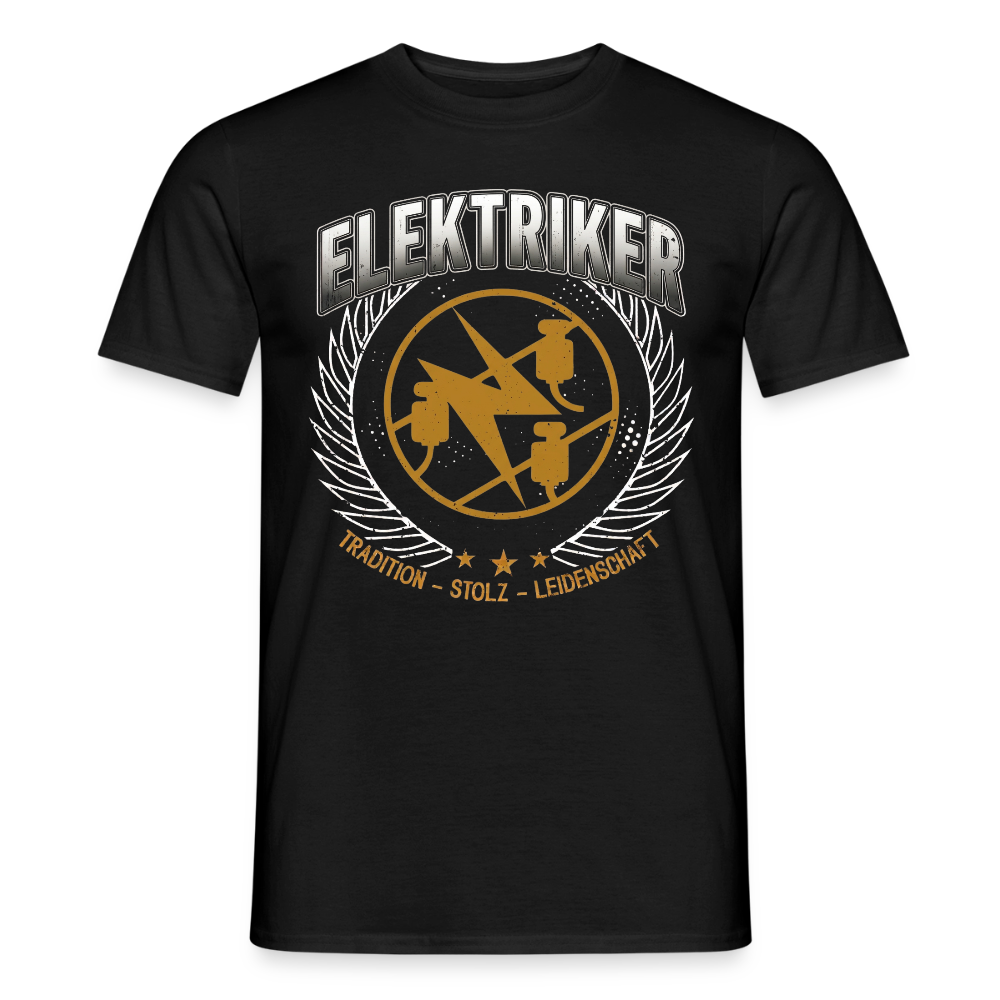 Unisex Elektriker T-Shirt von Spreadconnect mit traditionellem Design, geeignet für Männer, zeigt ein modernes, bequemes T-Shirt.