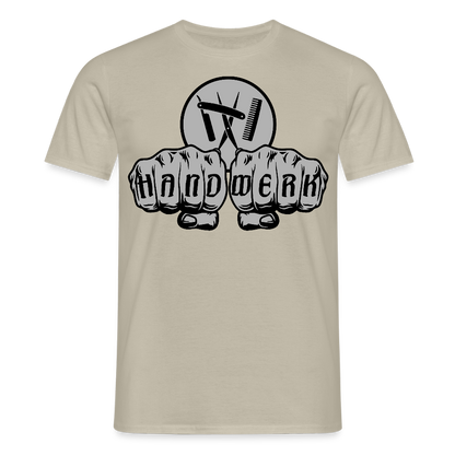 Unisex T-Shirt "Friseur" Sandbeige Männer T-Shirt