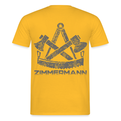 Unisex T-Shirt "Zimmermann" Gelb Männer T-Shirt
