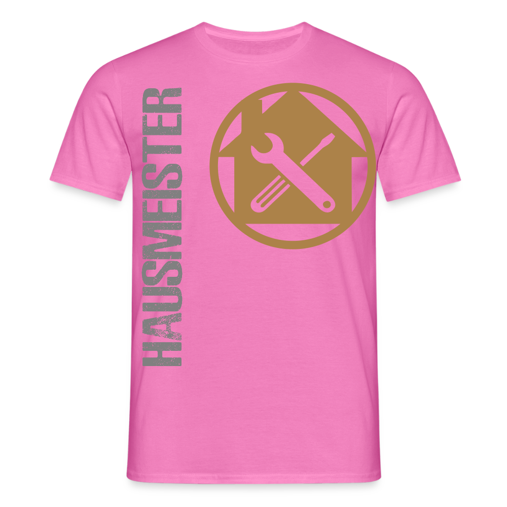 Unisex T-Shirt "Hausmeister" Pink Männer T-Shirt