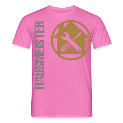 Unisex T-Shirt "Hausmeister" Pink Männer T-Shirt