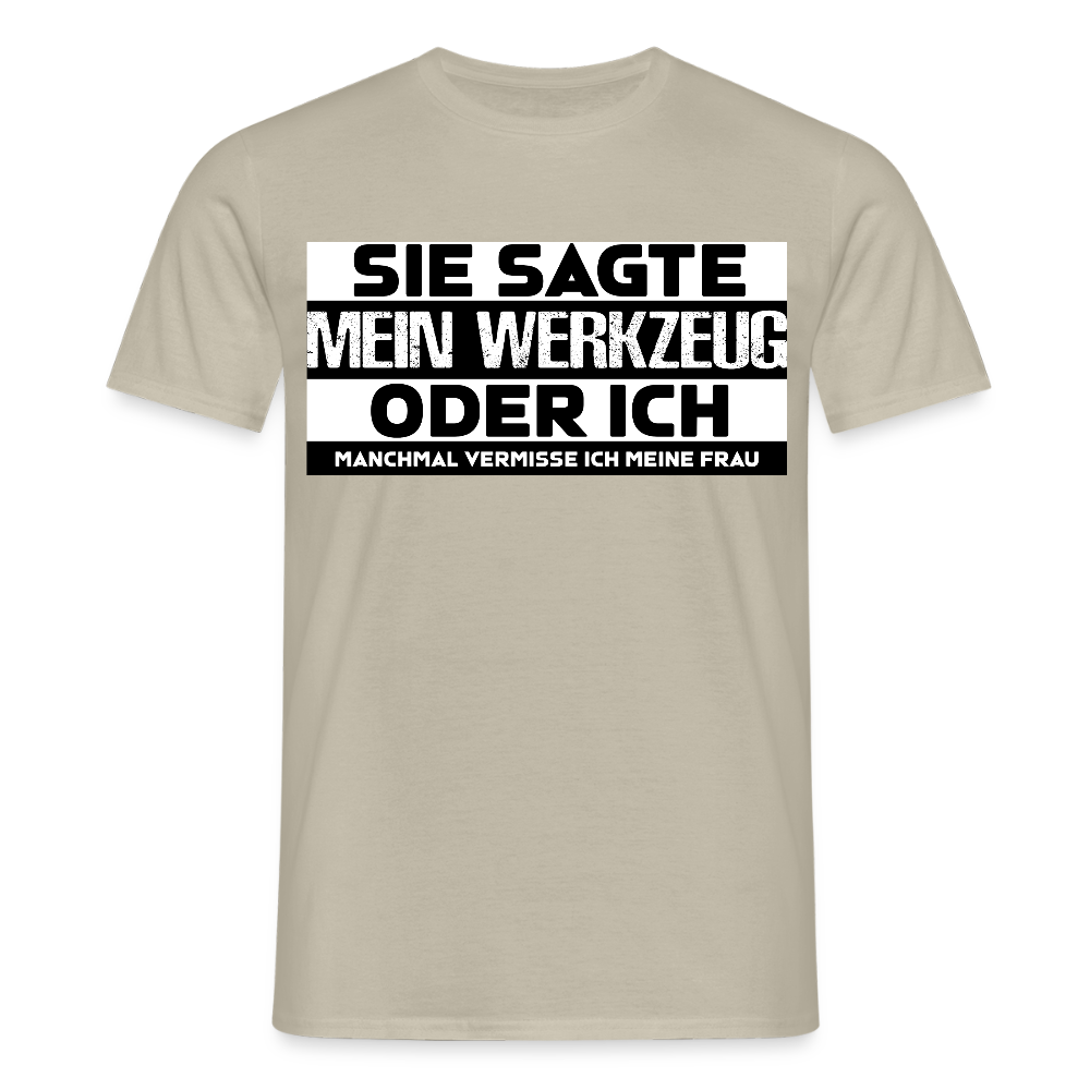 Unisex T-Shirt "Werkzeug" Sandbeige Männer T-Shirt
