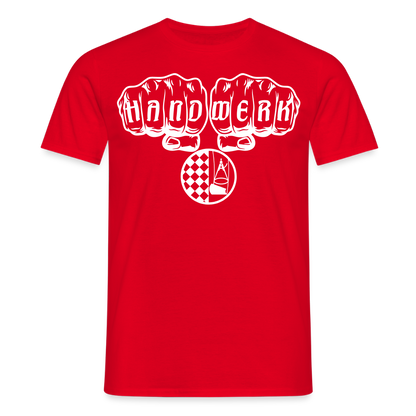 Unisex T-Shirt "Bodenleger" Rot Männer T-Shirt