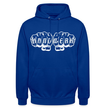 Unisex Hoodie "Handwerk" Royalblau Unisex Hoodie