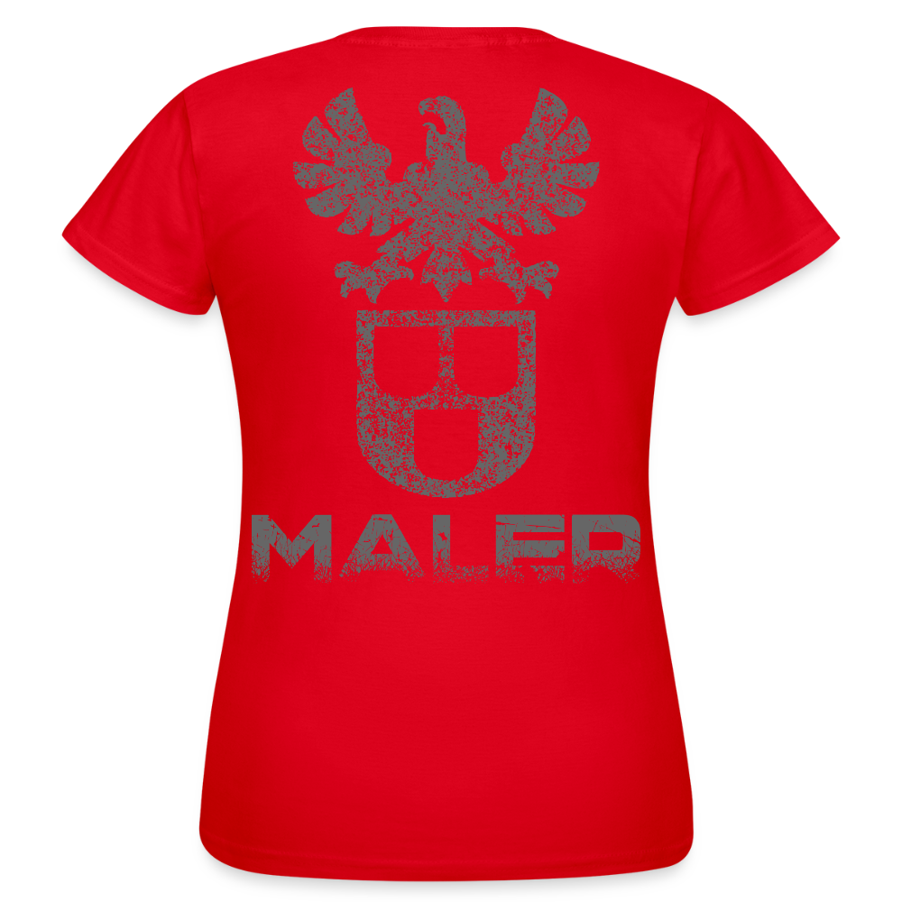 Frauen T-Shirt "Maler" Rot Frauen T-Shirt
