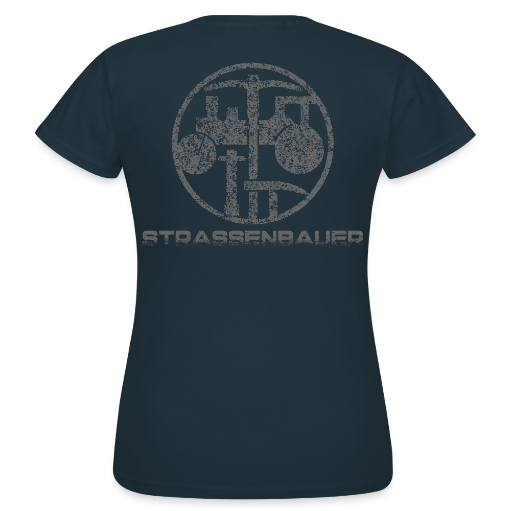 Frauen T-Shirt "Strassenbauer" Navy Frauen T-Shirt