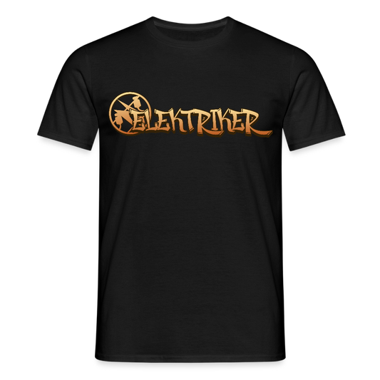 Unisex T-Shirt "Elektriker" - Schwarz