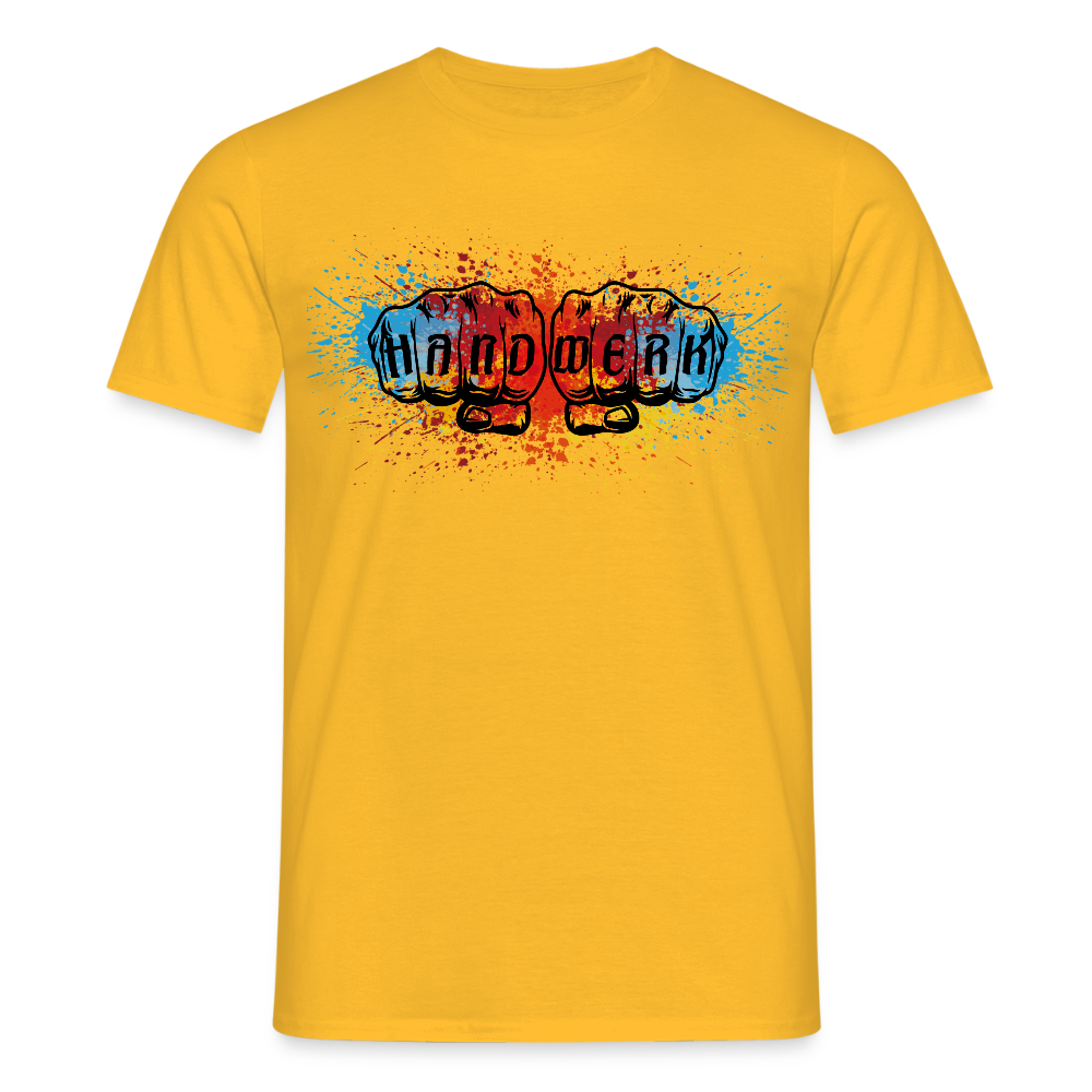 Unisex T-Shirt "Splash-Color" Gelb Männer T-Shirt