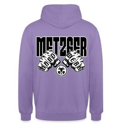 Unisex Hoodie "Metzger" (beidseitig bedruckt) Lavendel Unisex Hoodie