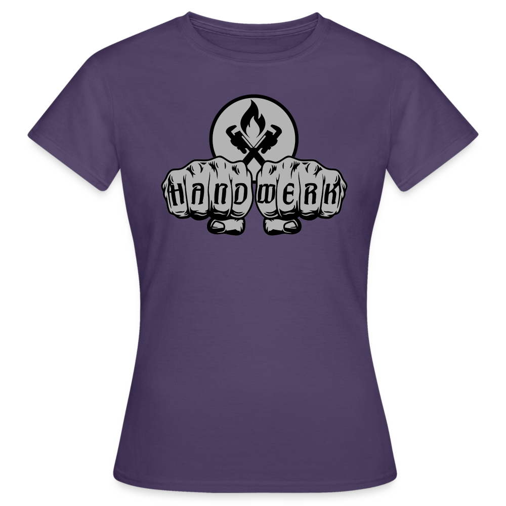 Frauen T-Shirt "Heizungsbauer" - Dunkellila