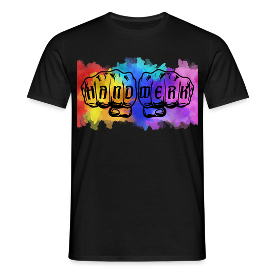 Unisex T-Shirt "Splash-Handwerk" - Schwarz