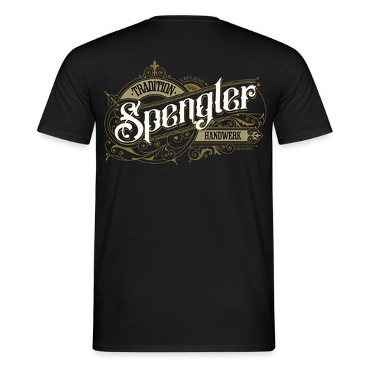 Unisex T-Shirt "Spengler" Nostalgie Handwerk Schwarz Männer T-Shirt