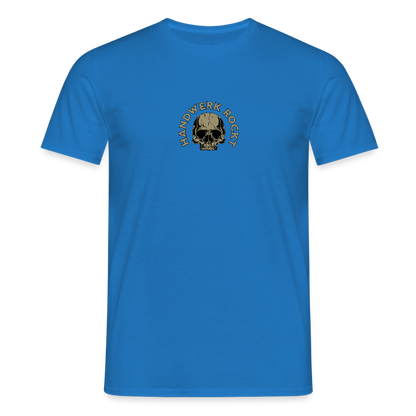 Unisex T-Shirt "Handwerk-Rockt" (beidseitig bedruckt) - Royalblau