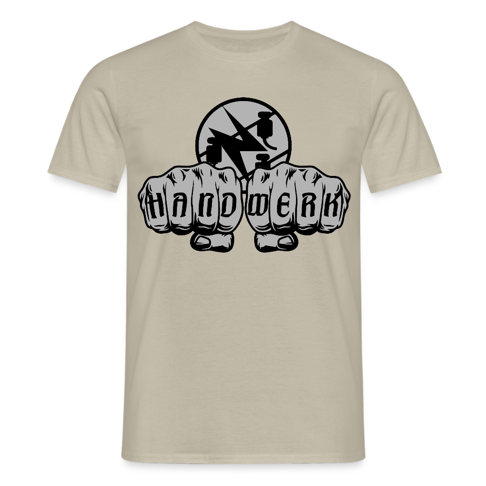Unisex T-Shirt "Elektriker" Sandbeige Männer T-Shirt