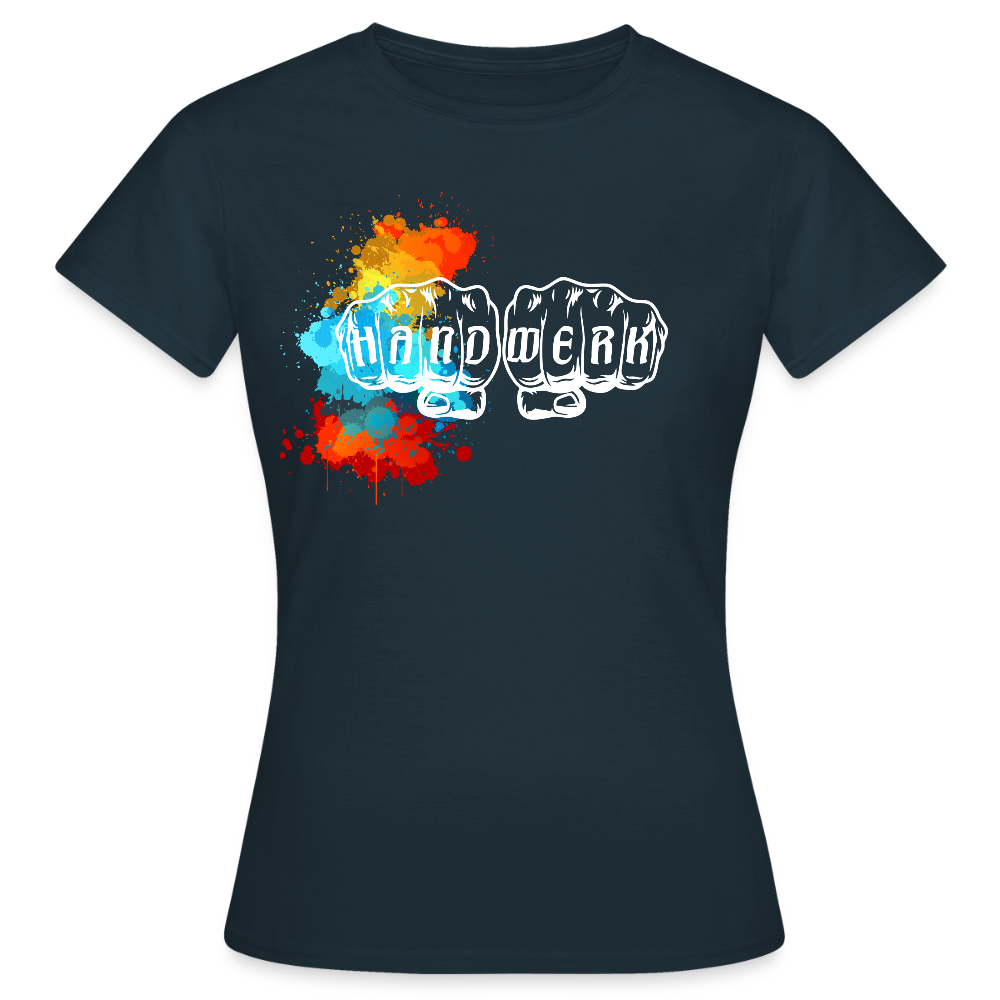 Frauen T-Shirt "Splash-Left" Navy Frauen T-Shirt