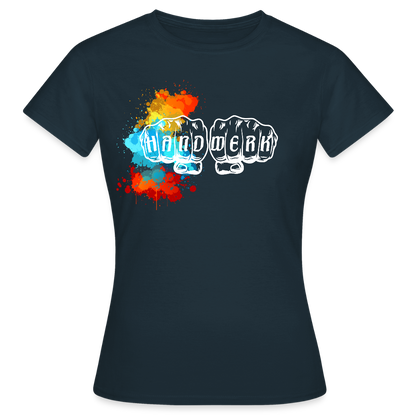 Frauen T-Shirt "Splash-Left" Navy Frauen T-Shirt