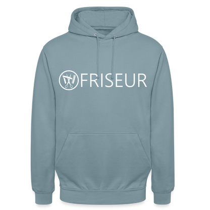 Unisex Hoodie "Friseur" Nebelblau Unisex Hoodie