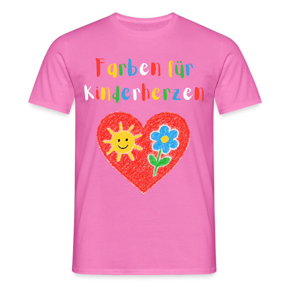 Unisex T-Shirt "Farben für Kinderherzen" Pink Männer T-Shirt