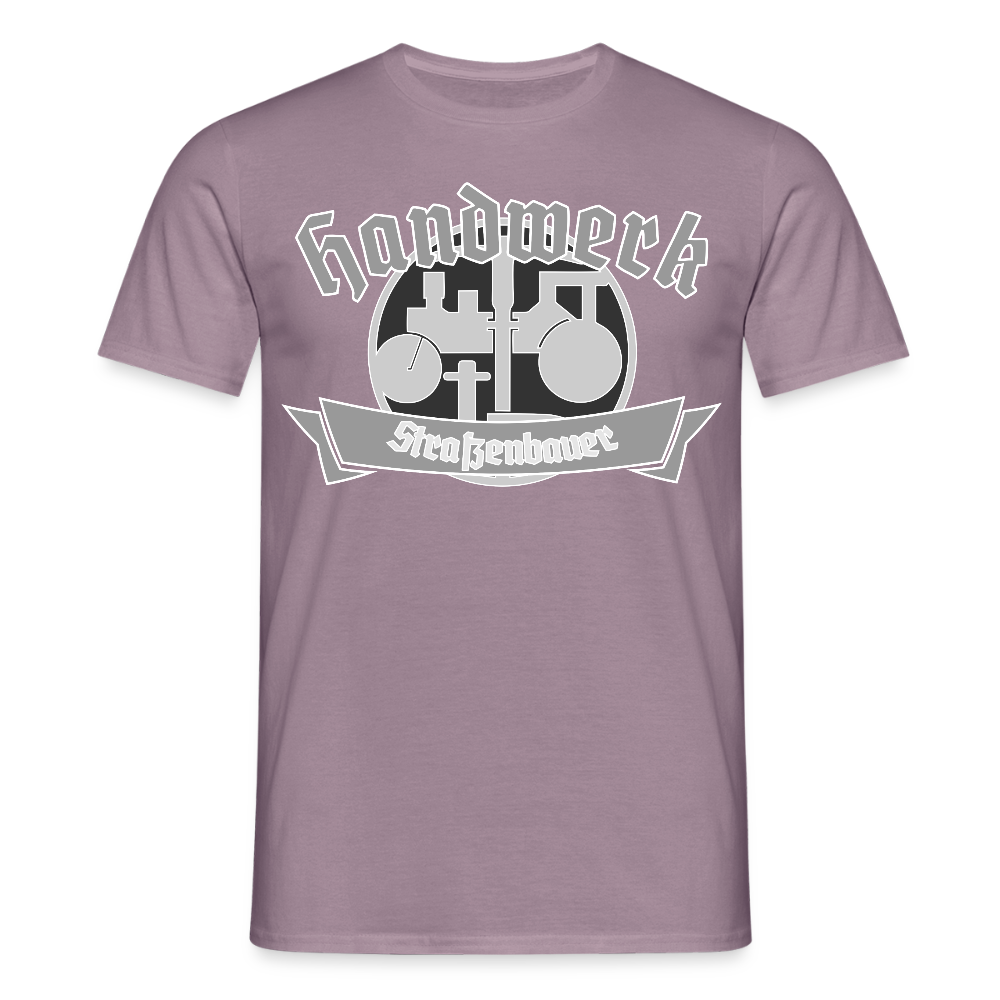 Unisex T-Shirt "Strassenbauer" Lilagrau Männer T-Shirt