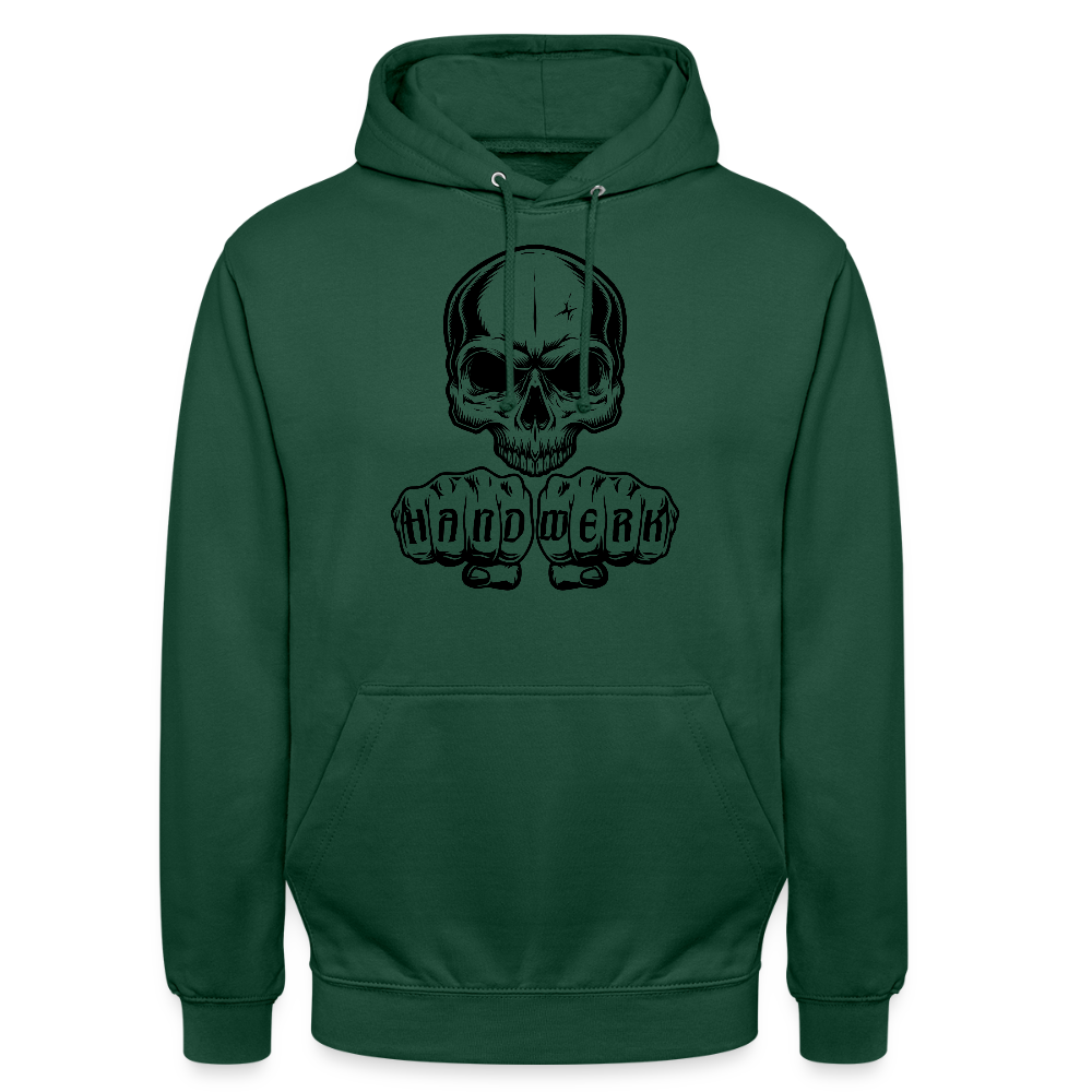 Unisex Hoodie "Skull-Handwerk" Flaschengrün Unisex Hoodie