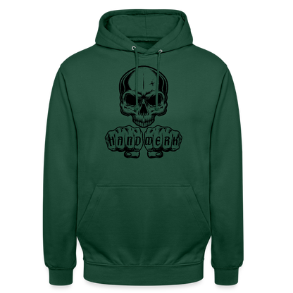 Unisex Hoodie "Skull-Handwerk" Flaschengrün Unisex Hoodie