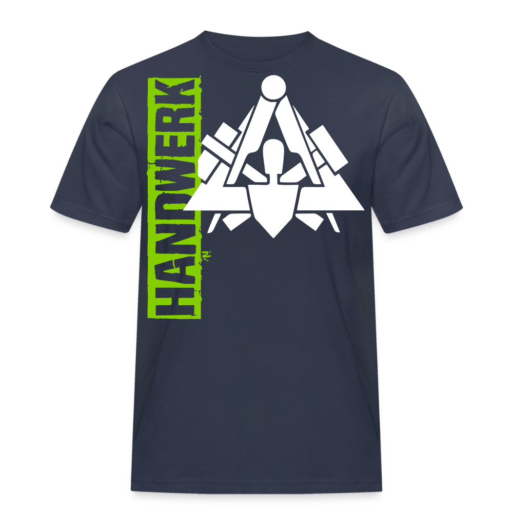 Unisex Workwear T-Shirt "Maurer" Navy Männer Workwear T-Shirt