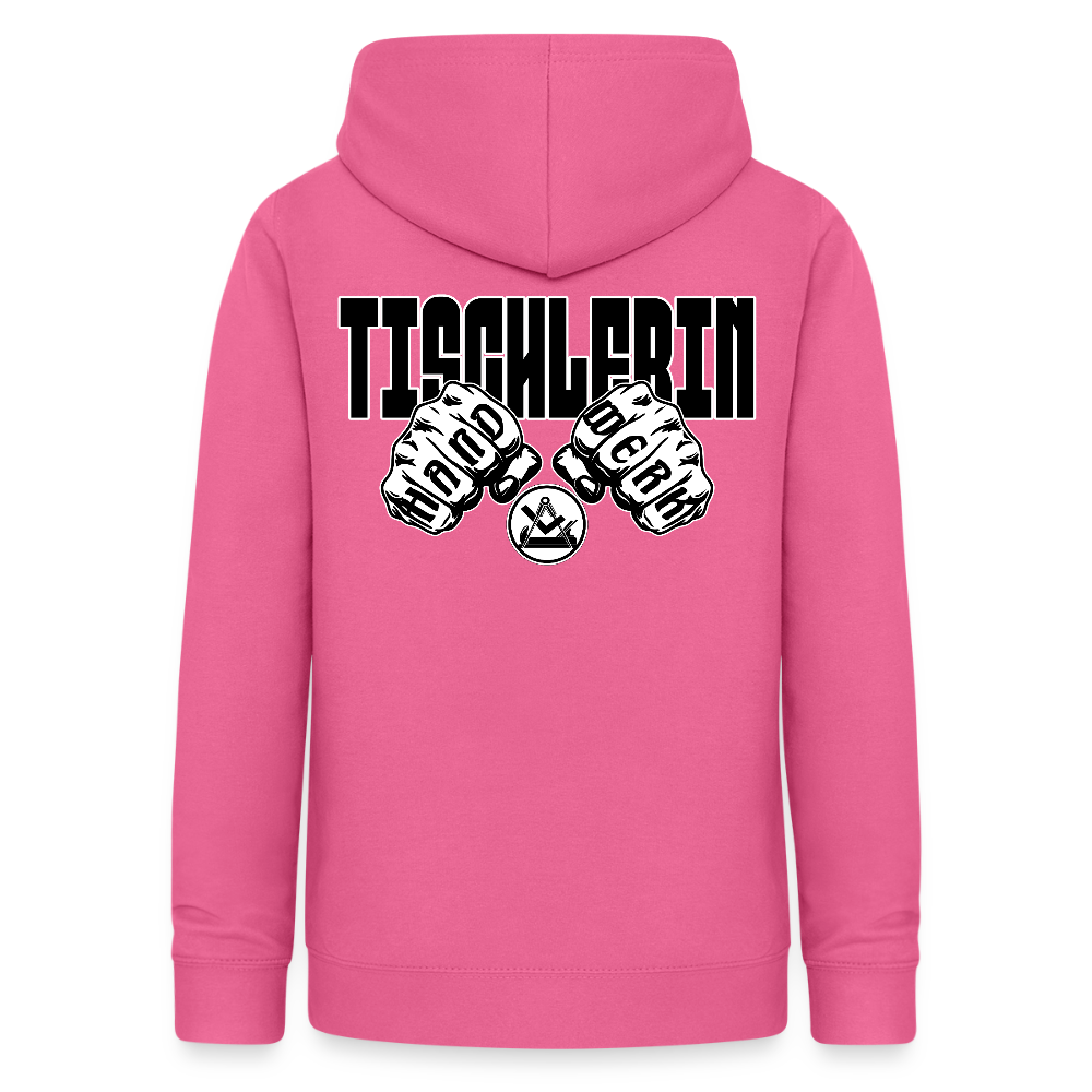Frauen Hoodie "Tischlerin" (beidseitig beruckt) Pink Frauen Hoodie