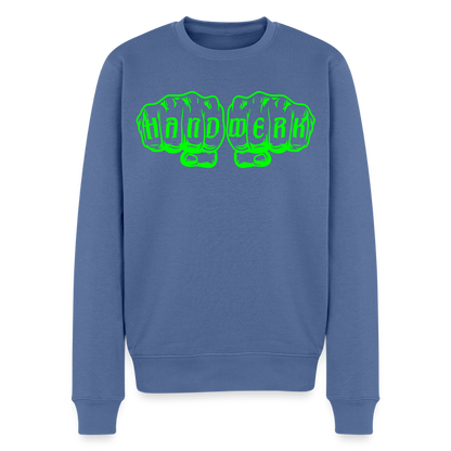 Unisex Premium Pullover "Bodenleger" neongrün Taubenblau Männer Premium Pullover