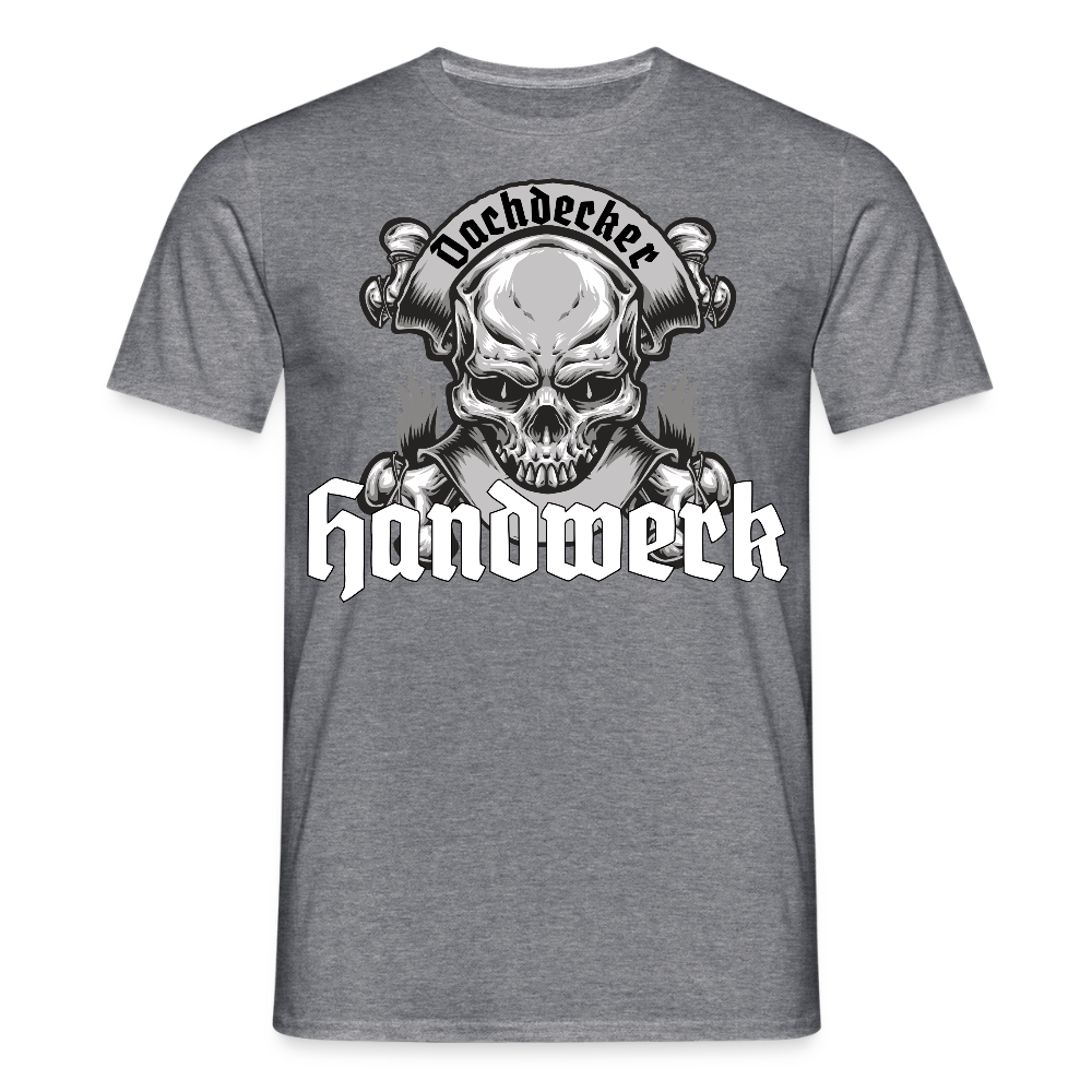 Unisex T-Shirt "Skull-Dachdecker" Graphit meliert Männer T-Shirt