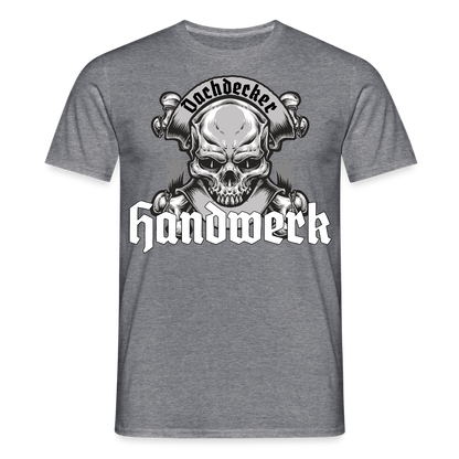 Unisex T-Shirt "Skull-Dachdecker" Graphit meliert Männer T-Shirt