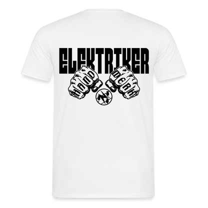 Unisex T-Shirt "Elektriker" Weiß Männer T-Shirt