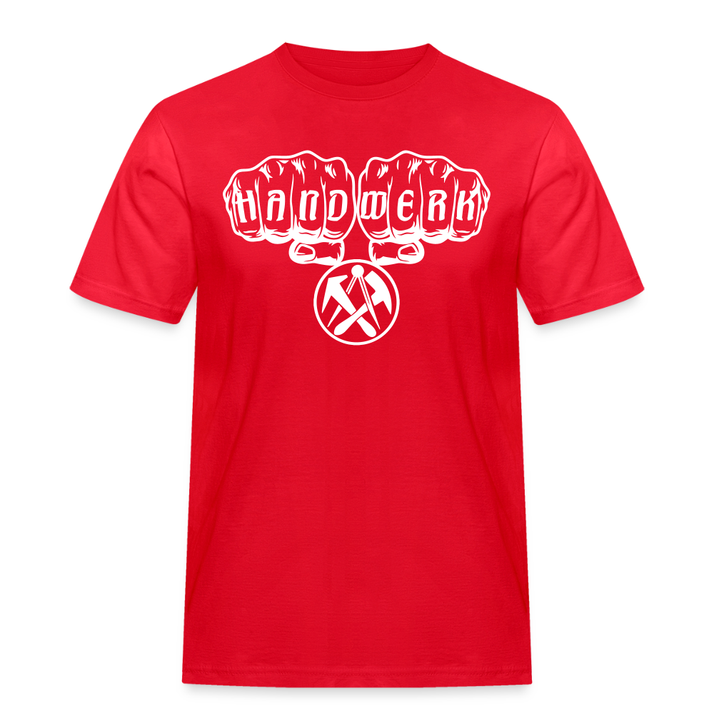 Männer Workwear T-Shirt "Dachdecker" Rot Männer Workwear T-Shirt