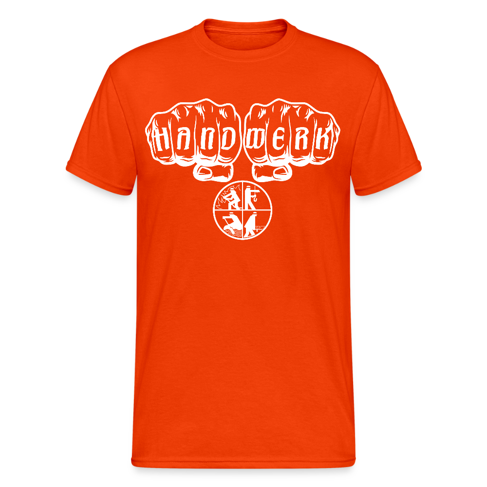 Unisex T-Shirt "Feuerwehr 3" kräftig Orange Männer Gildan Heavy T-Shirt