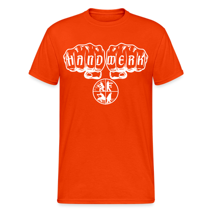 Unisex T-Shirt "Feuerwehr 3" kräftig Orange Männer Gildan Heavy T-Shirt