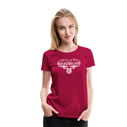 Frauen Premium T-Shirt "Gerüstbauer" - dunkles Pink