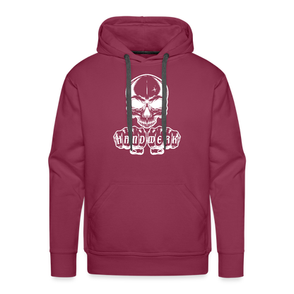 Männer Premium Hoodie "Skull-Handwerk" Bordeaux Männer Premium Hoodie