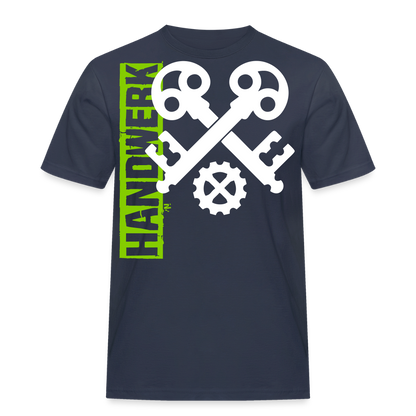 Unisex Workwear T-Shirt "Schlosser" Navy Männer Workwear T-Shirt
