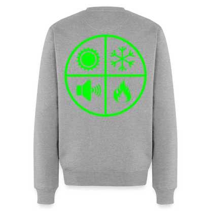 Unisex Premium Pullover "Isolierer" neongrün Grau meliert Männer Premium Pullover